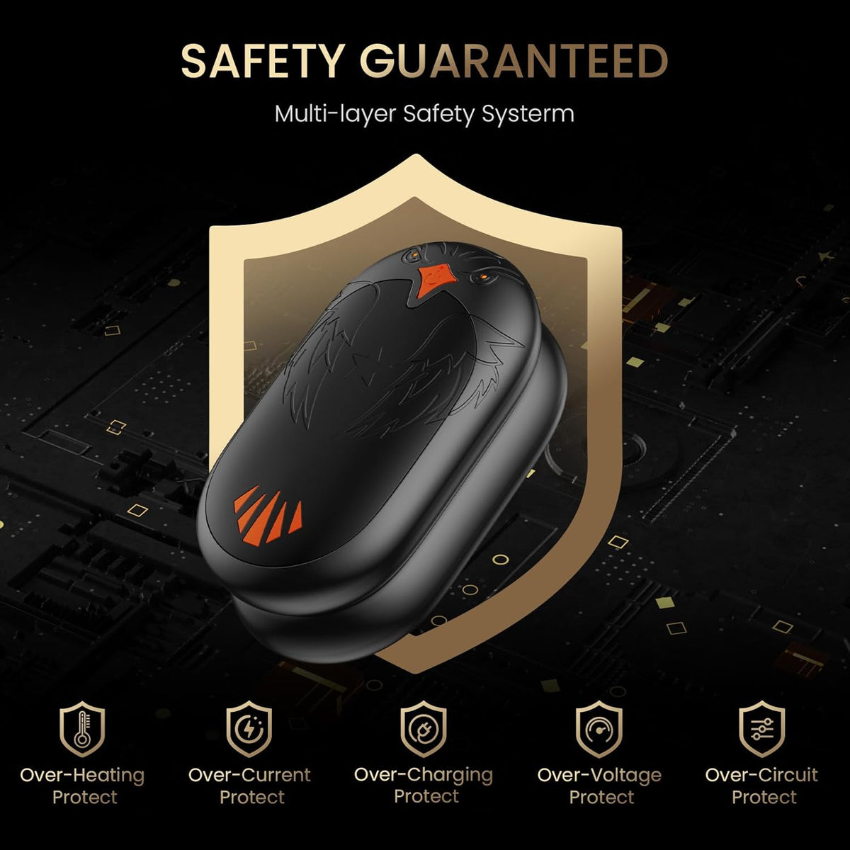 Skiennix Magnetic Hand Warmers - Rechargeable Ergonomic Electric Design | Up to 24 Hours of Warmth, Pocket Size