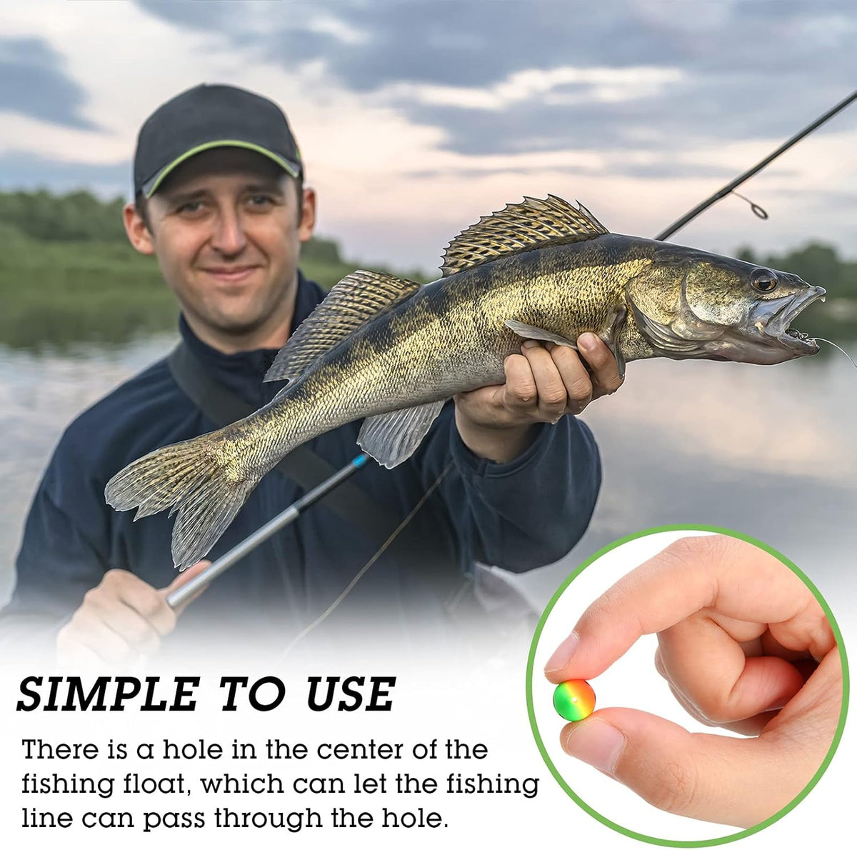 Skylety Foam Floats - 60 Pieces Fishing Rig Indicators for Trout, Catfish & Walleye - Oval Design