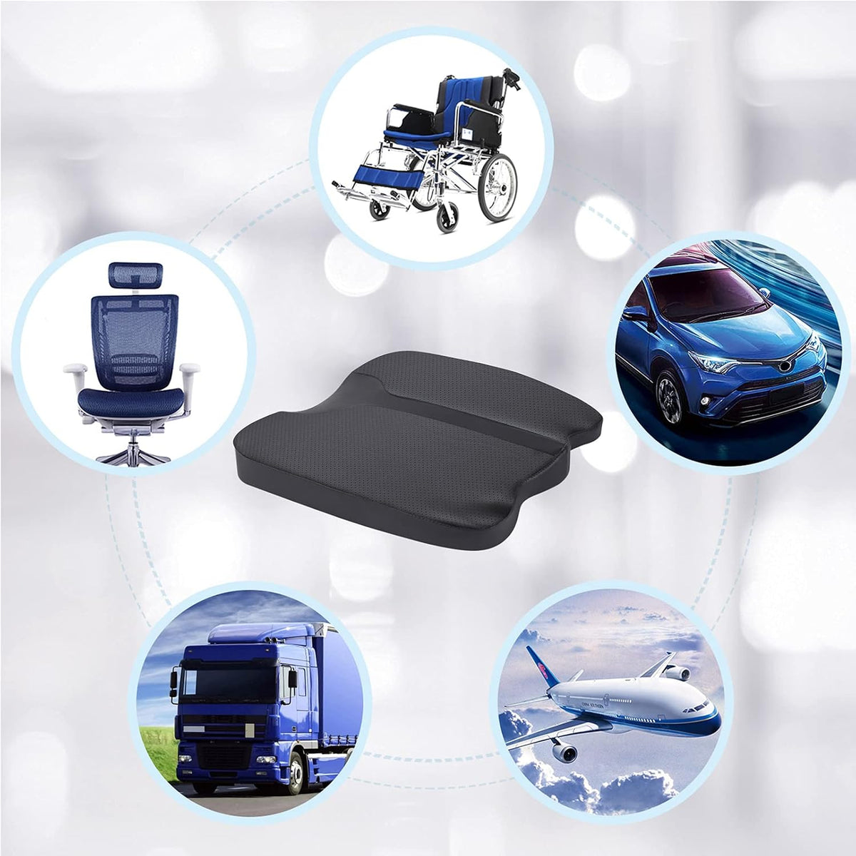 Car Seat Cushion, Comfort Memory Foam Seat Cushion for Driving