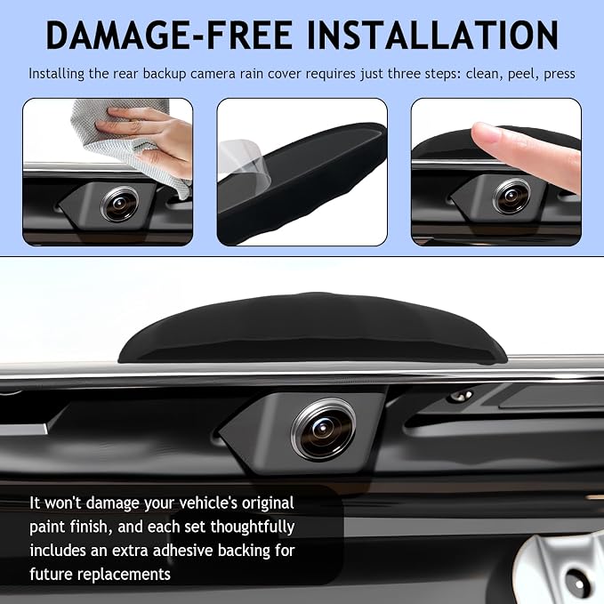 Car Rear View Camera Protection Cover, Wider Back Up Camera Rain Guard