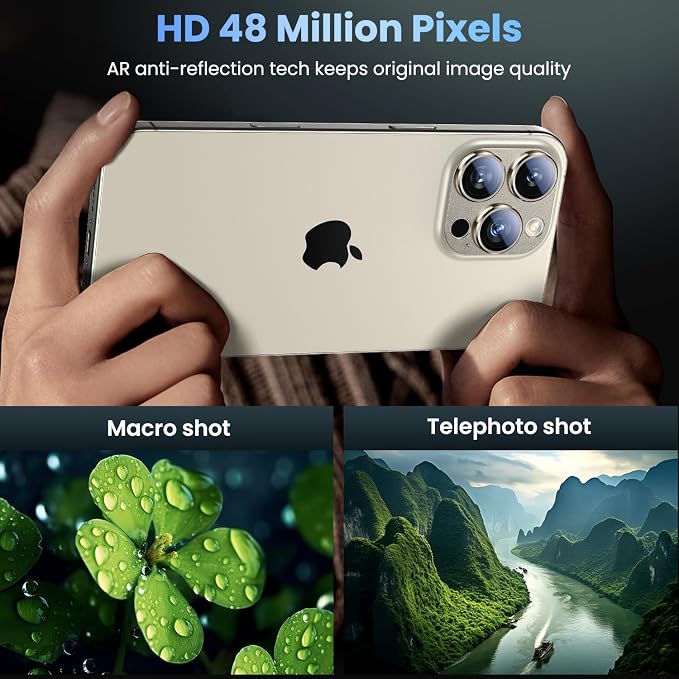 Uyiton Compatible with iPhone 16 Pro/iPhone 16 Pro Max Camera Lens Protector