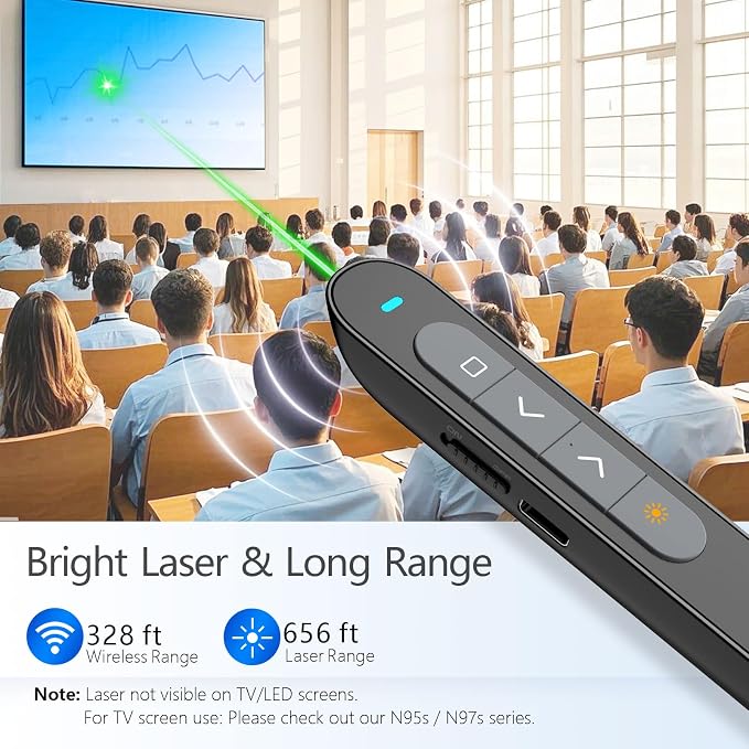 Norwii Rechargeable Bluetooth Presentation Clicker