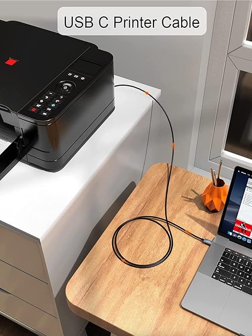 CableCreation USB B to USB C Printer Cable 10FT, USB-C to USB B Printer Cord