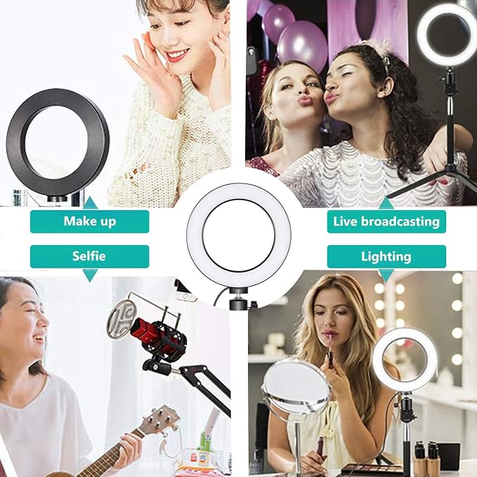 Ring Light OEBLD Dimmable with 3 Light Modes & 10 Brightness Level LED Ring