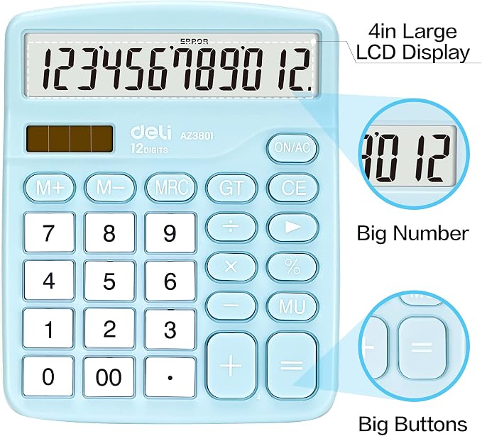 Calculator, Deli Standard Function Desktop Calculators