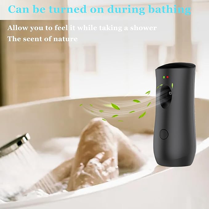 (3-Pack) Automatic Fragrance Dispenser Wall-mounted Aerosol Spray Air Freshener for Hotels, Home, Indoor, Offices, Schools, Restaurants, Commercial Place (001, Black)