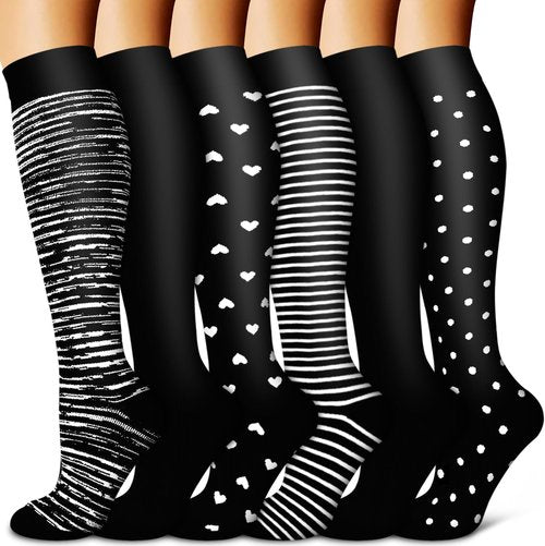 Copper Compression Socks - Ultimate Support for Men & Women | 6 Pairs for Nurses, Running & Recovery