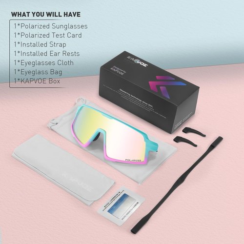 KAPVOE Kids Polarized Sunglasses Youth Baseball Sunglasses for Boys Girls UV400 Sports Softball Running Cycling Glasses K251