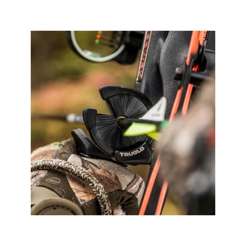 TRUGLO EZ-Rest Capture-Style Contained-Brush Left-Hand Convertible Ultra-Lighweight Quiet Tough All-Weather Black Archery Arrow Rest