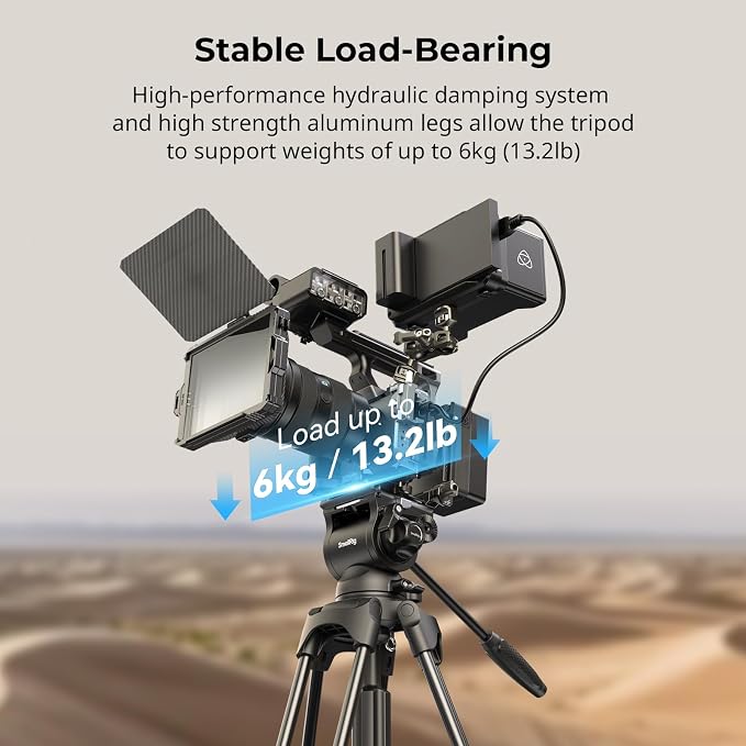 SmallRig AD-01S Video Tripod, Dual-Mode Quick Release Plate, Load up to 13.2lb
