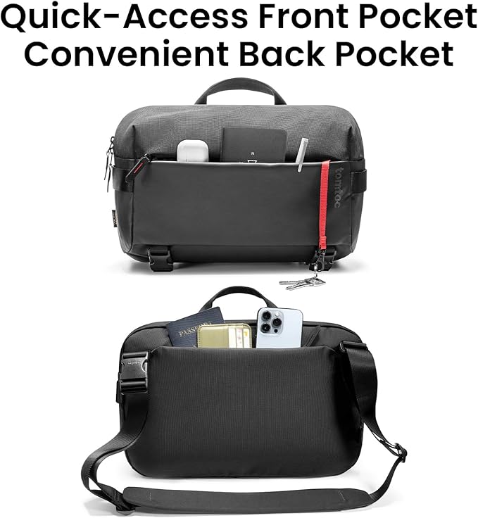 tomtoc Compact EDC Sling Bag 3L-10L, Minimalist Crossbody Bag Chest Shoulder