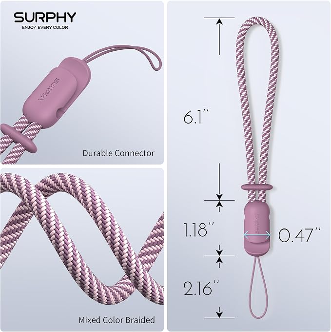 SURPHY 2 Pack Phone Lanyard for Cellphone Case, Phone Wrist Strap for Case