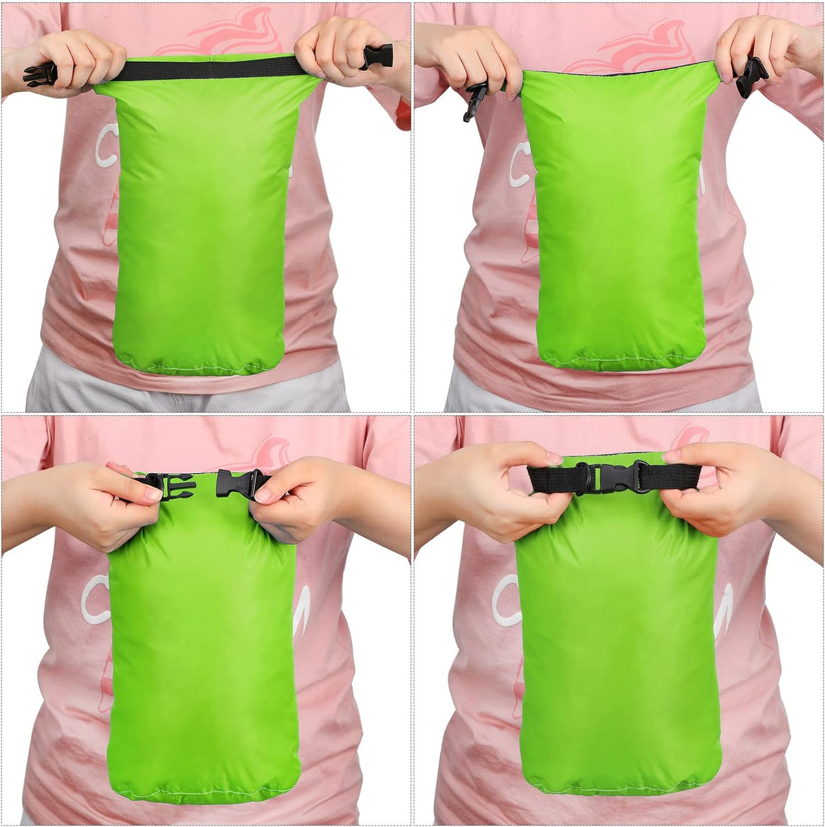 Shappy Waterproof Dry Bag Set - 6 Pcs Ultralight Stuff Sacks for Camping, Kayaking & Hiking | 3L to 20L Sizes