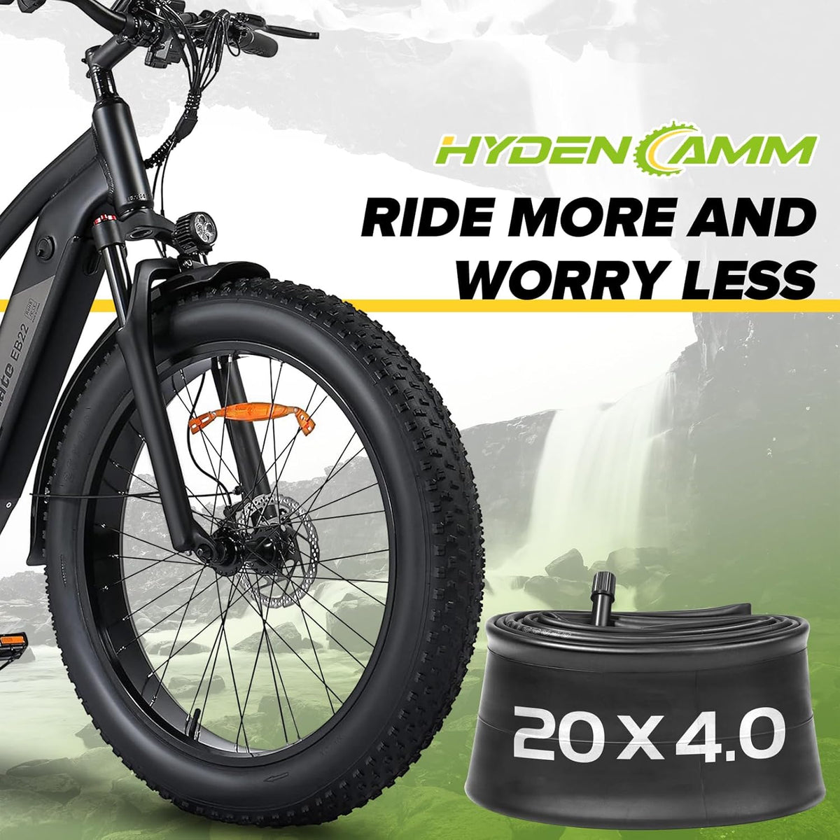 Skiennix Fat Bike Tube - Premium Butyl Rubber with AV 32mm Schrader Valve | 20" & 26" Sizes Available
