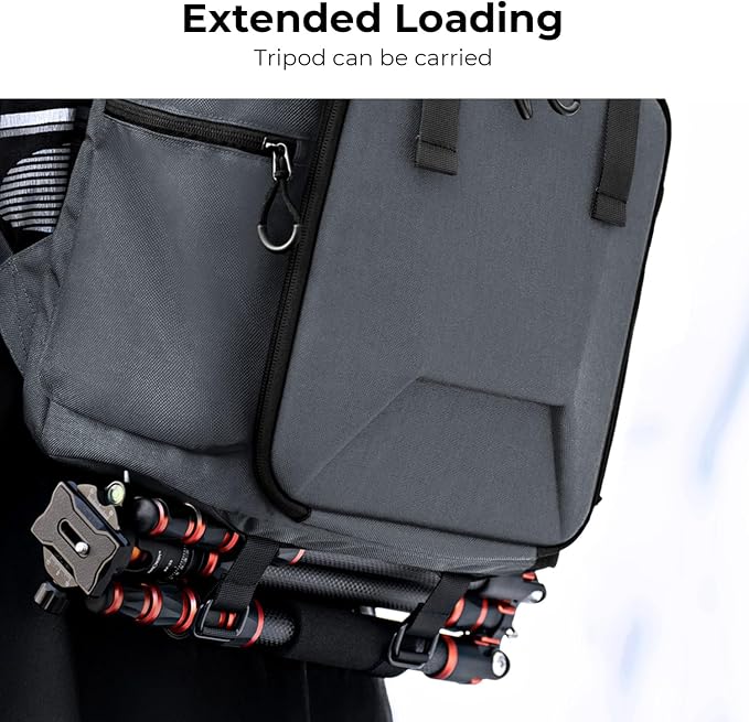 K&F CONCEPT Camera Backpack, Hard Shell Camera Bag, Large Capacity Photography
