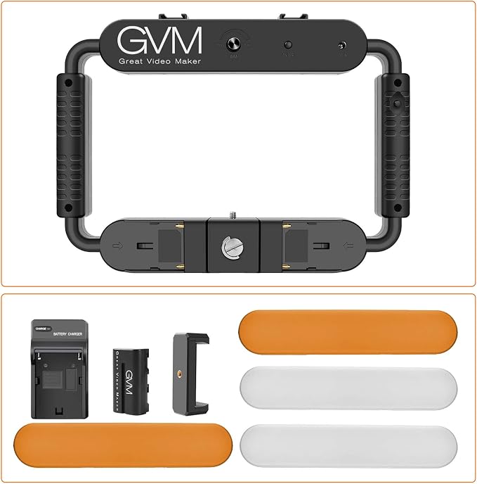 GVM Great Video Maker LED Ring Light 5600K Selfie Light, Smartphone Video Rig &