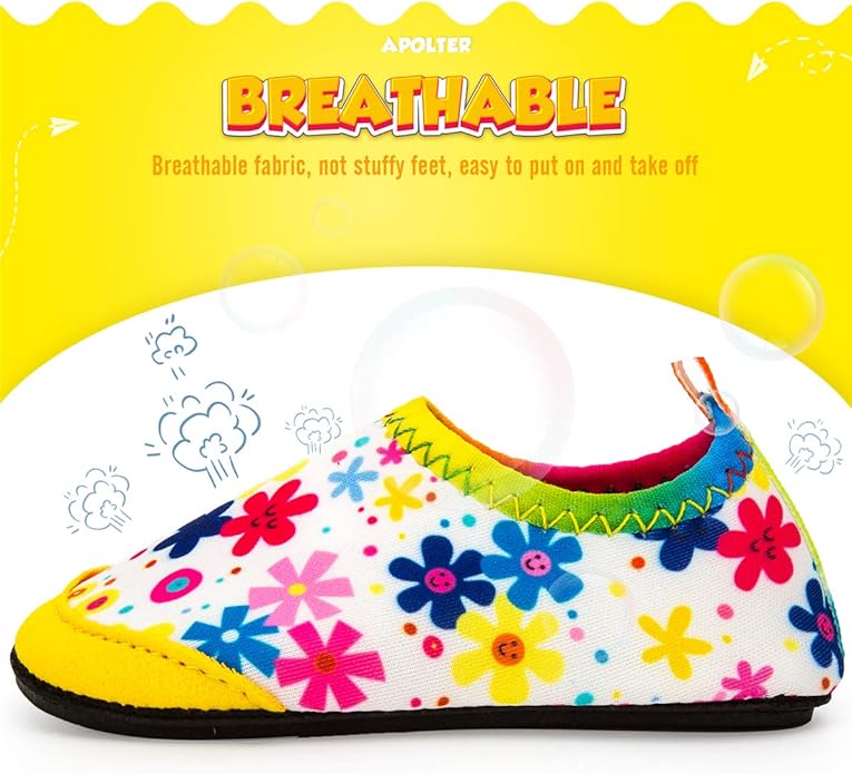 Baby Boys and Girls Swim Water Shoes Barefoot Aqua Socks Non-Slip for Beach Pool Toddler Kids