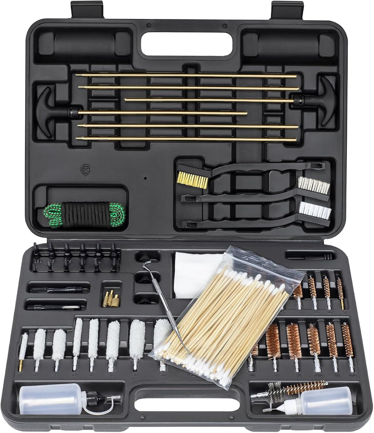 Skiennix Gun Cleaning Kit - Universal All Caliber Rifle & Handgun Cleaner with Brass Rods & Carrying Case