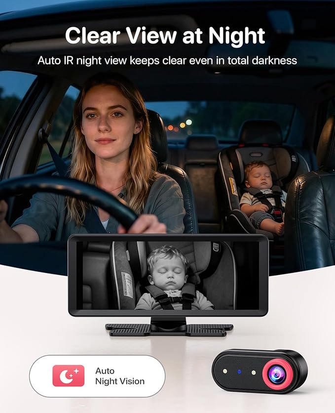 Luckview BM5 MAX 1080P HD Dual Baby Car Camera