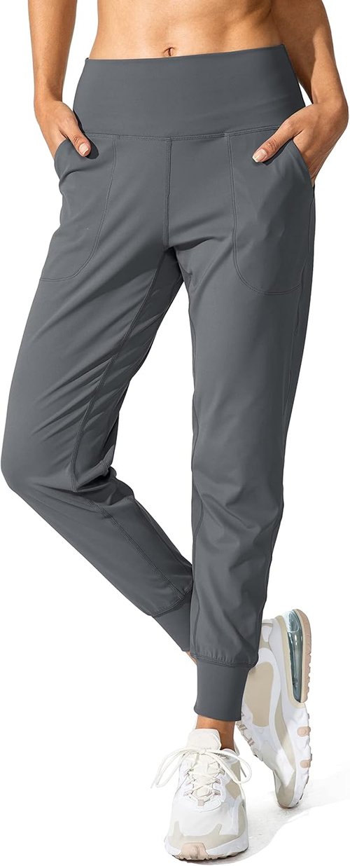G Gradual Women's High-Waisted Joggers - Comfortable Yoga Pants with Pockets for Workout & Lounge