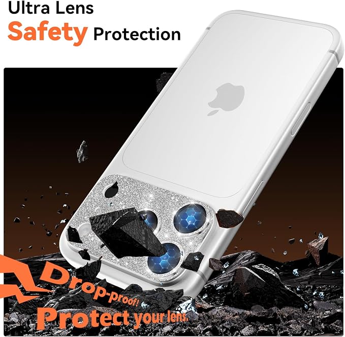 imluckies Compatible with iPhone 17 Pro Camera Lens Protector Bling, Ultra HD
