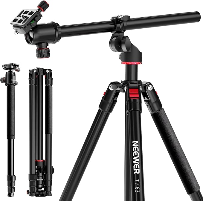 NEEWER 90 Inch Tall Overhead Horizontal Camera Tripod Monopod