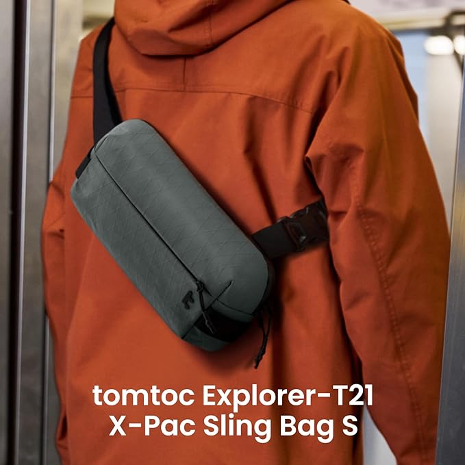 tomtoc Compact EDC Sling Bag 3L-10L, Minimalist Crossbody Bag Chest Shoulder
