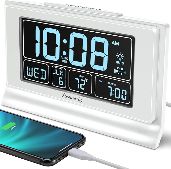DreamSky Alarm Clocks for Bedrooms