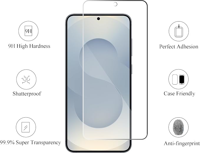Ailun Glass Screen Protector for Galaxy S25+ / S25 Plus 3Pack+3Pack Camera Lens
