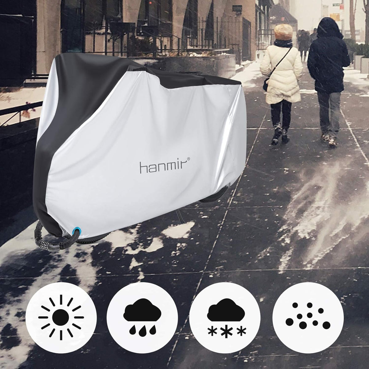 Skiennix Waterproof Bike Cover - Heavy Duty Outdoor Protection Against Rain, Snow & UV | Fits Mountain & Road Bikes