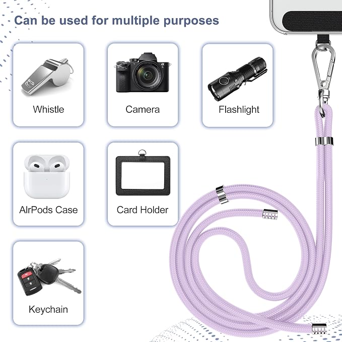takyu Phone Lanyard, 2 Pack Adjustable Cell Phone Lanyard Crossbody Neck Strap