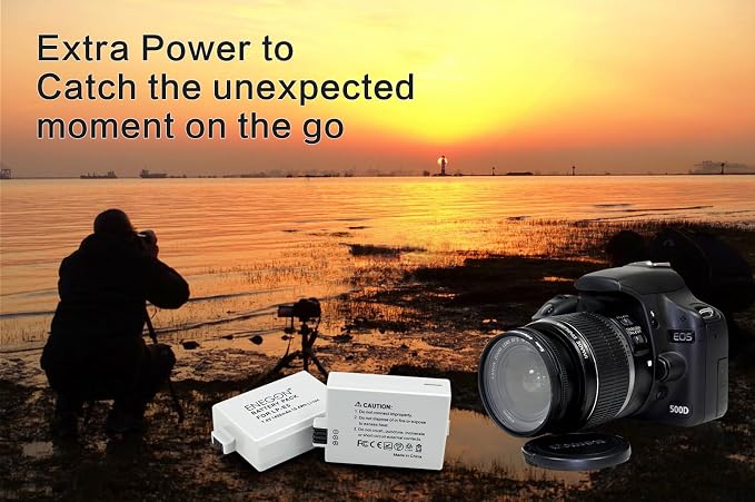 ENEGON LP-E5 Replacement Battery and Rapid Dual Charger