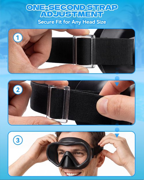 Aegend Diving Mask - Anti-Fog, Anti-UV Wide View Snorkel Mask for Adults & Youth | Perfect for Scuba Diving & Swimming
