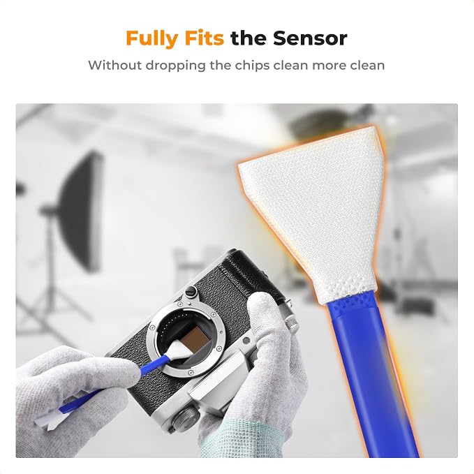 K&F CONCEPT 2-1 16mm APS-C Frame Sensor Cleaning Swab, Viewfinder Cleaning Swab