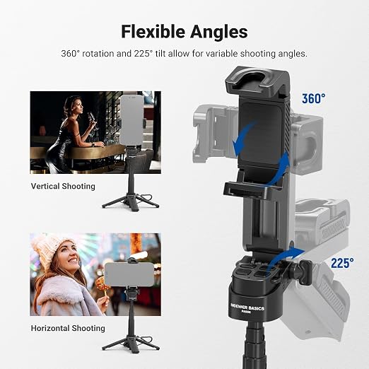 NEEWER Mini Tripod for Phone, Lightweight Foldable Small Selfie Stick Cell