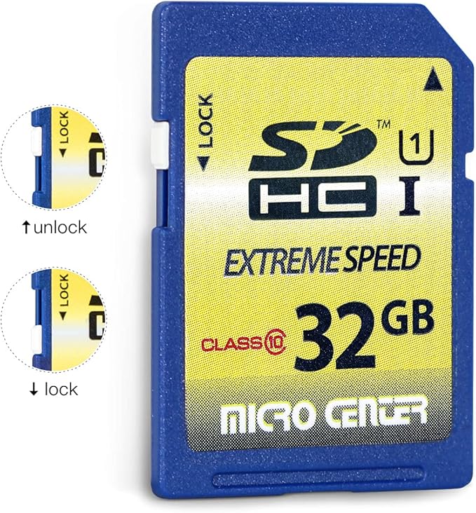 INLAND 32GB Class 10 SDHC Flash Memory Card Standard Full Size SD Card USH-I U1
