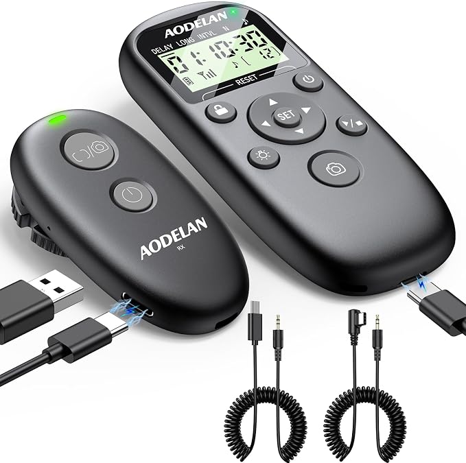 AODELAN Rechargeable Camera Timer Intervalometer Remote Control
