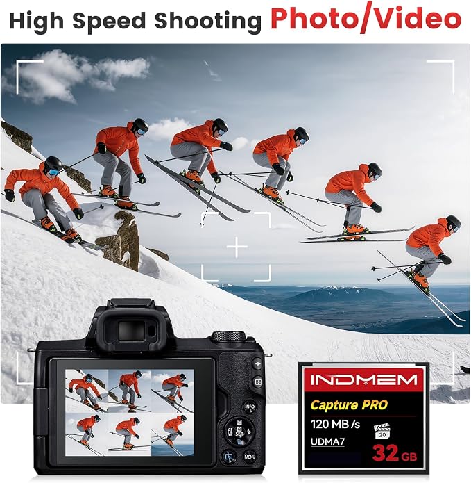 CF Card 32GB, CF Memory Card High Speed UDMA Camera Cards Designed