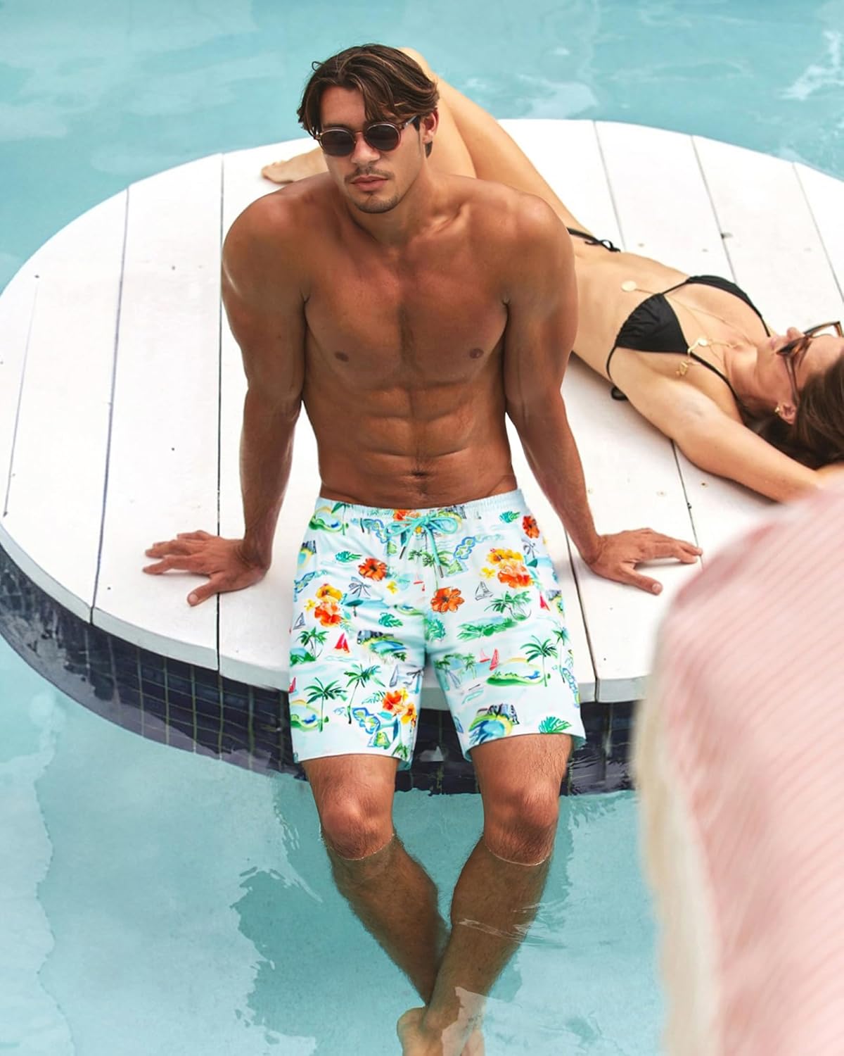 SURF CUZ Men's Swim Trunks - Quick-Dry Compression Liner Shorts | 7-Inch Stretch Swim Suits
