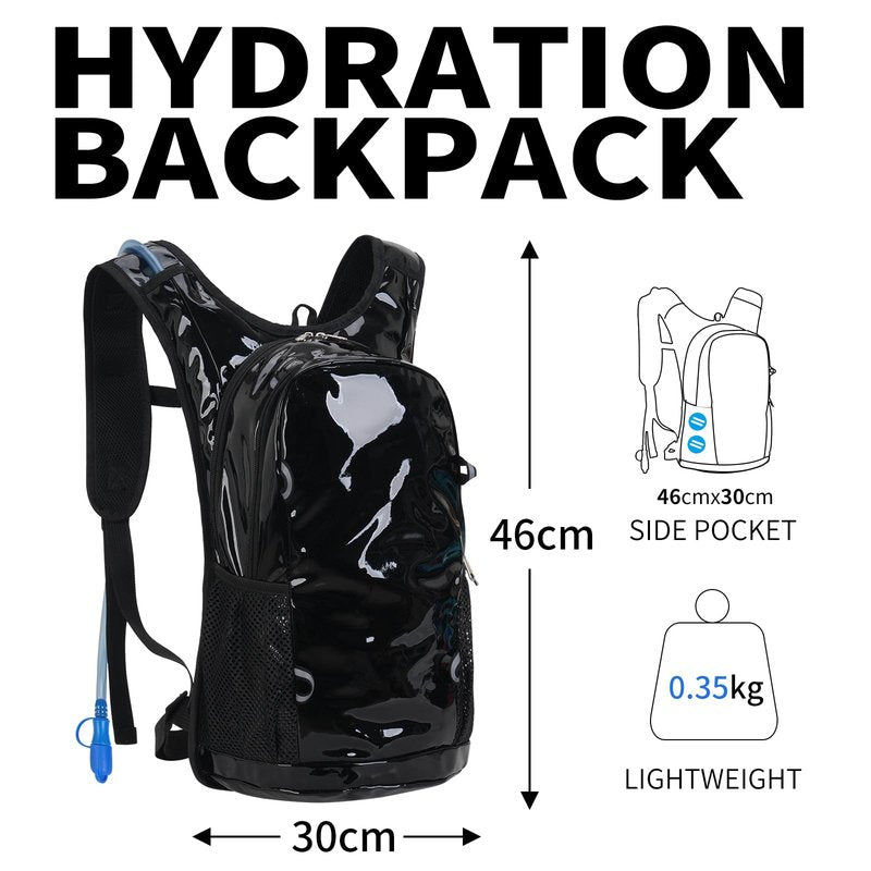 Roptat Hydration Backpack Pack with 2L Hydration Bladder - Lightweight Water Backpack Water Pouch for Women Men Running Riding Biking Music Festival