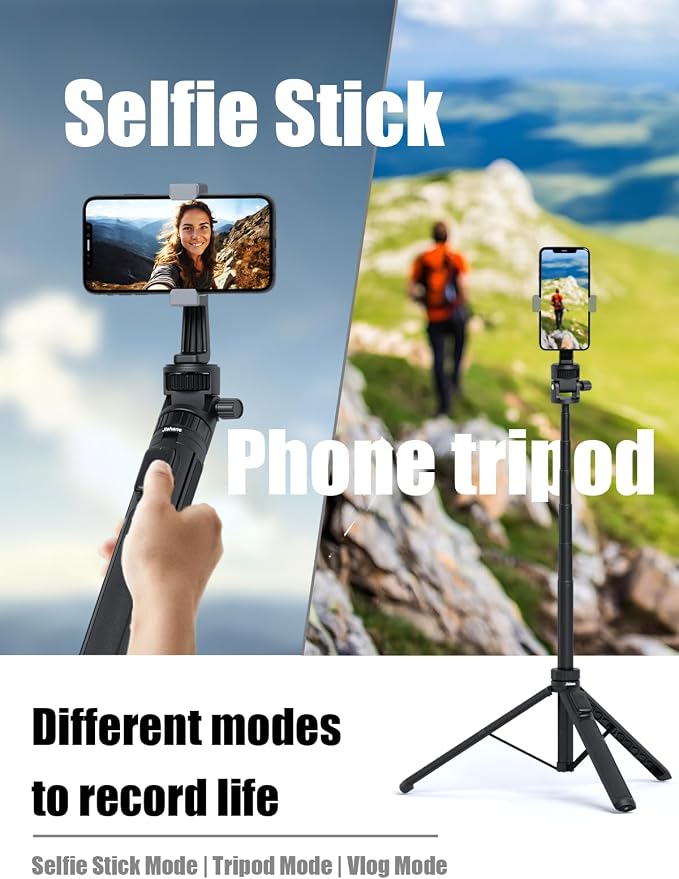 70" Action Camera Tripod for DJI, Extendable Selfie Stick Tripod