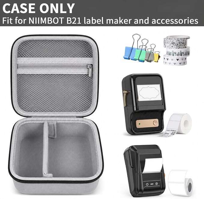 ALKOO Case Compatible with NIIMBOT B21 / Pro / B1 Label Maker Wireless Thermal