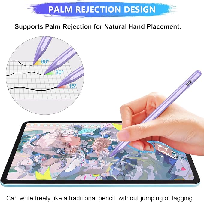 Stylus Pen for iPad A16/10th/9th Generation, 10Mins Fast Charge for Apple