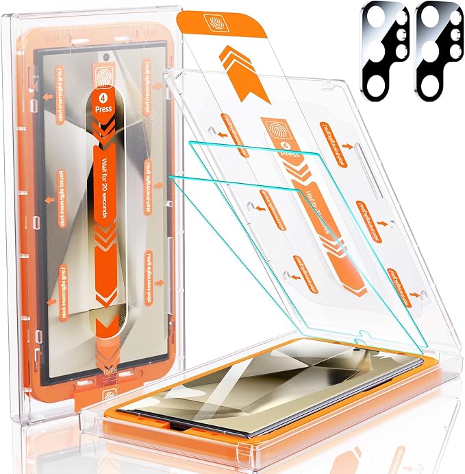 MRGLAS 2+2 Packs for Samsung Galaxy S24 Ultra Screen Protector 6.8''