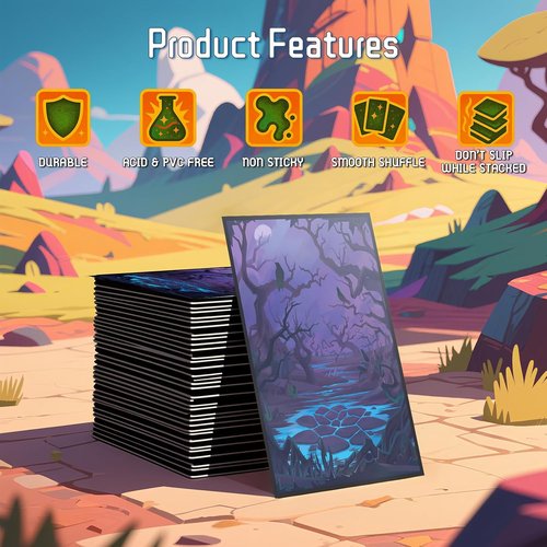 MTG Card Sleeves - Ultra Clear Front & Matte Finish Back - 100 Count Standard Size TCG Sleeves