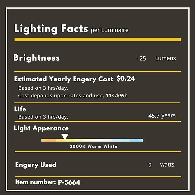 18 Pack 2W LED Universal (Vertical-Horizontal) Step Lights, Black Finish, 120V LED Stair Lights Indoor and Outdoor, 125 Lumens, CRI 90+, IC Rated, Wet Location IP-65, Warm White 3000k