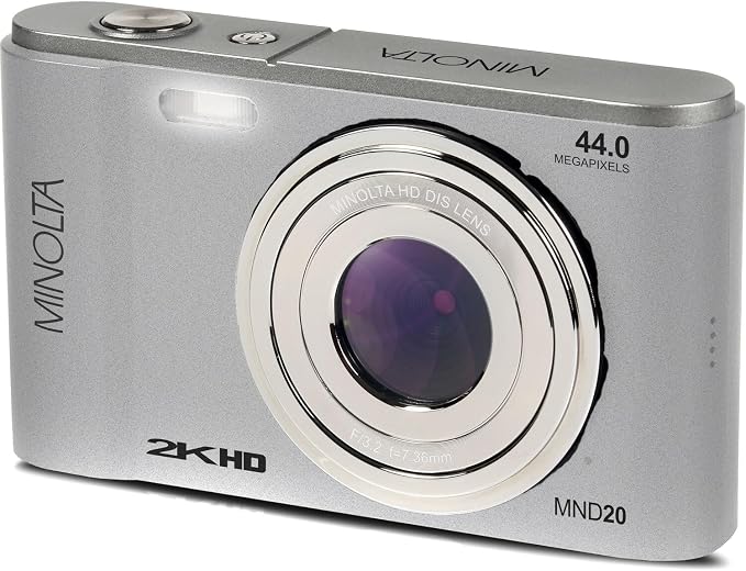Minolta MND20 44MP Digital Camera – 2.7K Ultra HD Video, 16X Digital Zoom