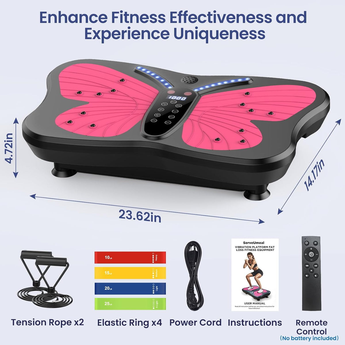 Skiennix Vibration Plate Exercise Machine - Full-Body Weight Loss & Lymphatic Drainage | 400 Lbs Capacity, 200 Speeds