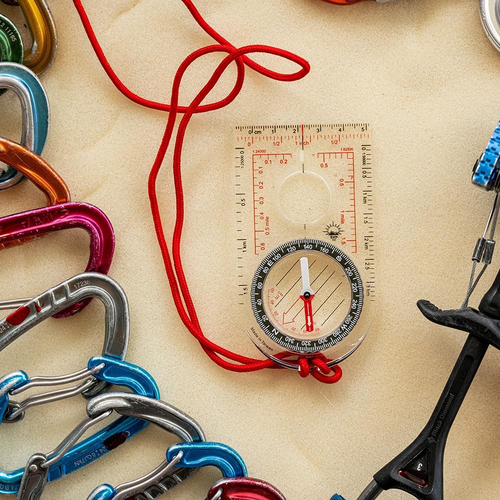 Sun Company ProMap - Ultra Lightweight Baseplate Compass with Declination Scale | Perfect for Hiking & Camping Navigation