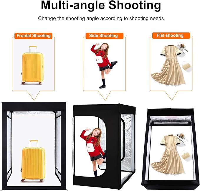 48"x56"x40" Large Photo Studio Light Box Photography, 6 Light LED Panels